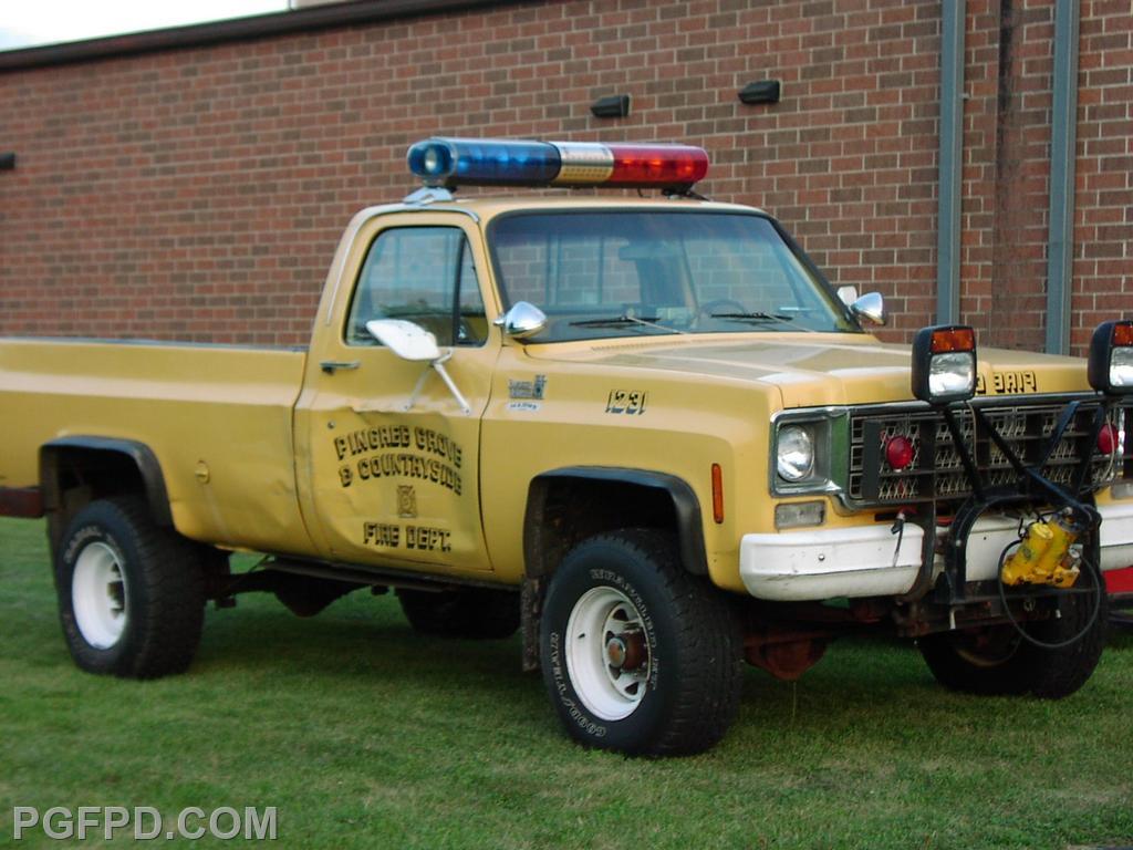 Brush 1231 turned in to a utility vehicle after the brush equipment was taken off.